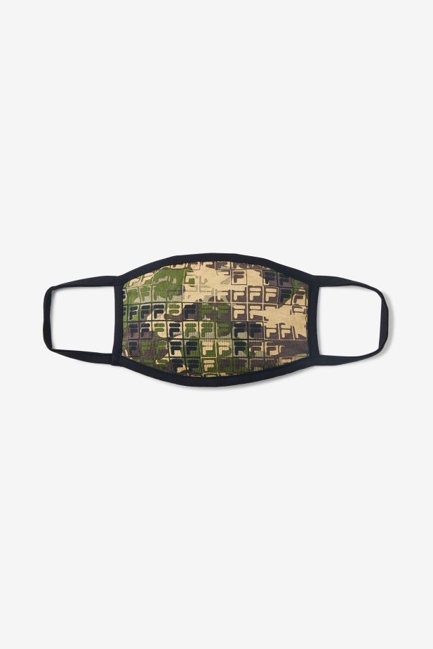Maskovací Maska ​​s Logem Zelené Camo Multi Fila