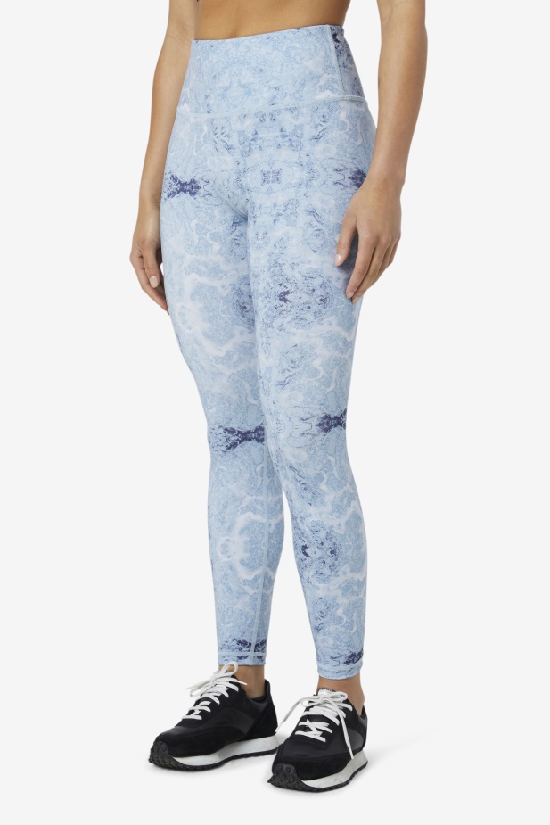Blue Fog Print Forza Uhlazené 7/8 Legíny Fila
