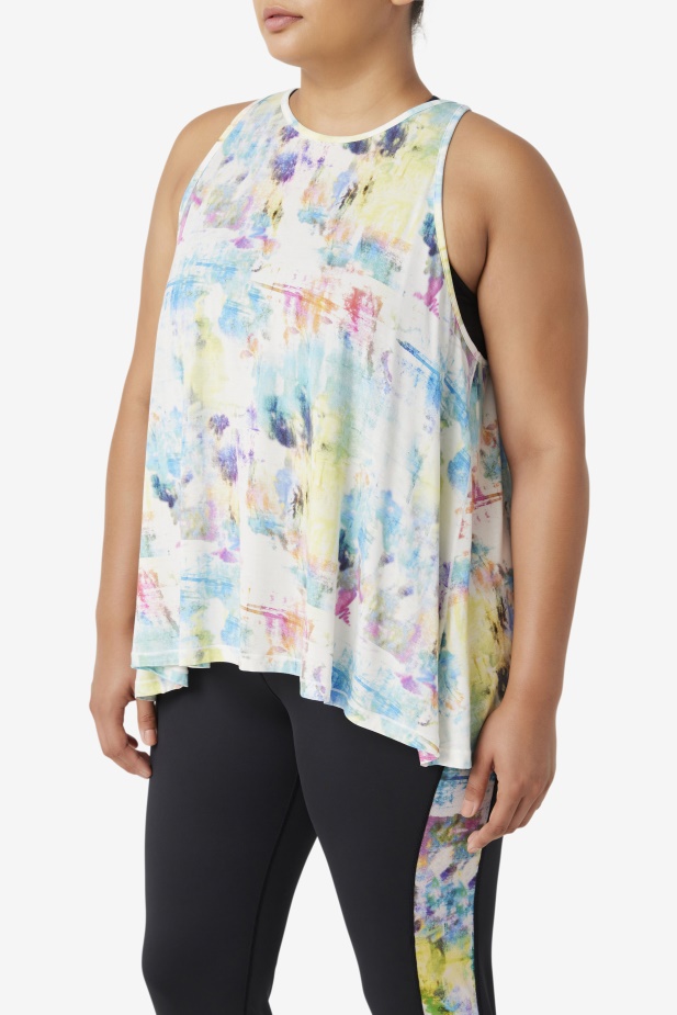 Fila Tie Dye Fi-lux Otevřené Zadní Tílko