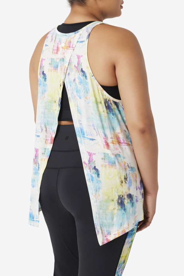 Fila Tie Dye Fi-lux Otevřené Zadní Tílko