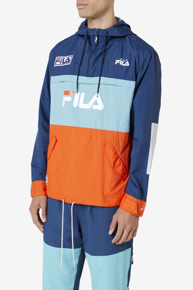 Navy/bayou/cherry Rajče Tharu Větrovka Fila