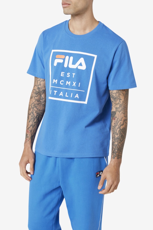Silné Modré Tričko S Fila
