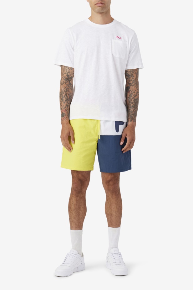 žlutá/námořnická/bílá Cosire Swim Short Fila