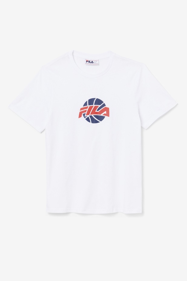 Bílé/námořnické/červené Tričko Nomi Fila