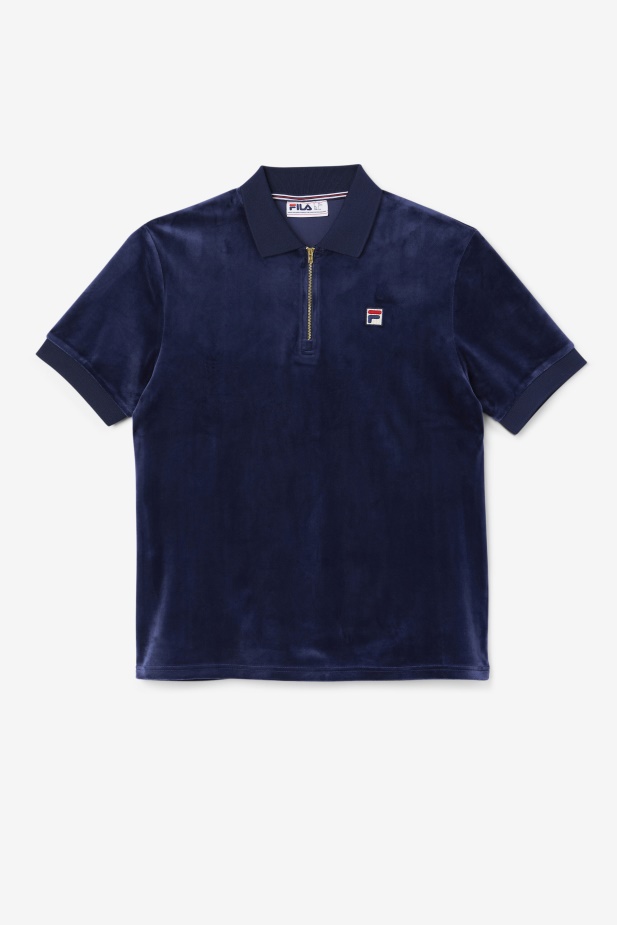Fila Fil A Navy Devon Sametové Polo