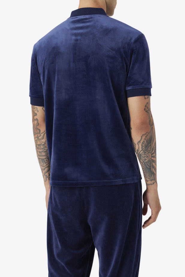 Fila Fil A Navy Devon Sametové Polo