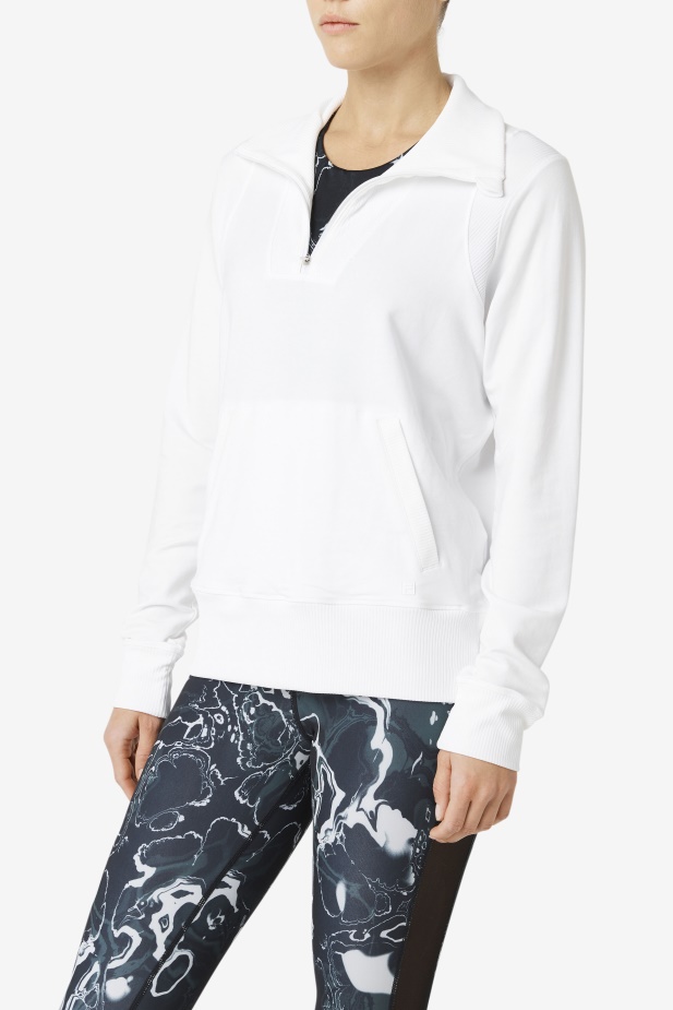 Fila Bílá Fi-lux Poloviční Zip