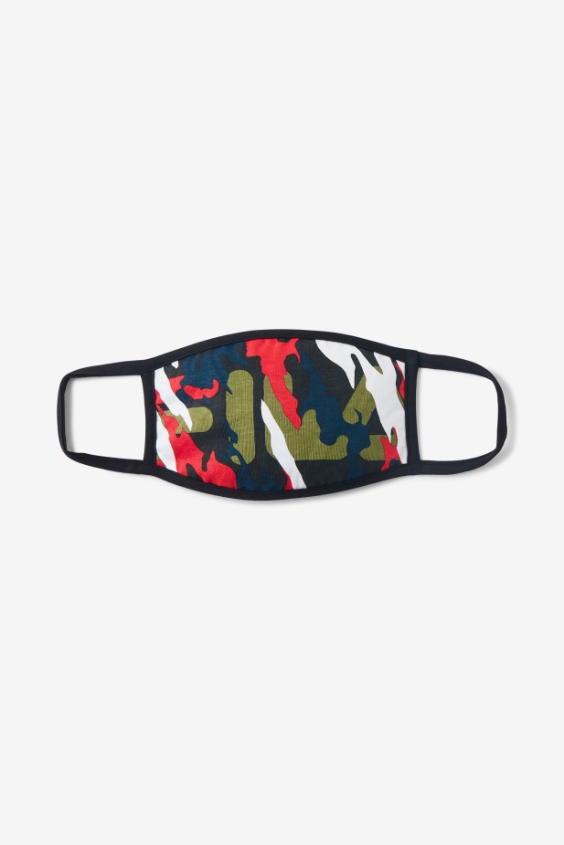 Fila červená/zelená/camo Vícebarevná Maskovací Maska ​​na Obličej