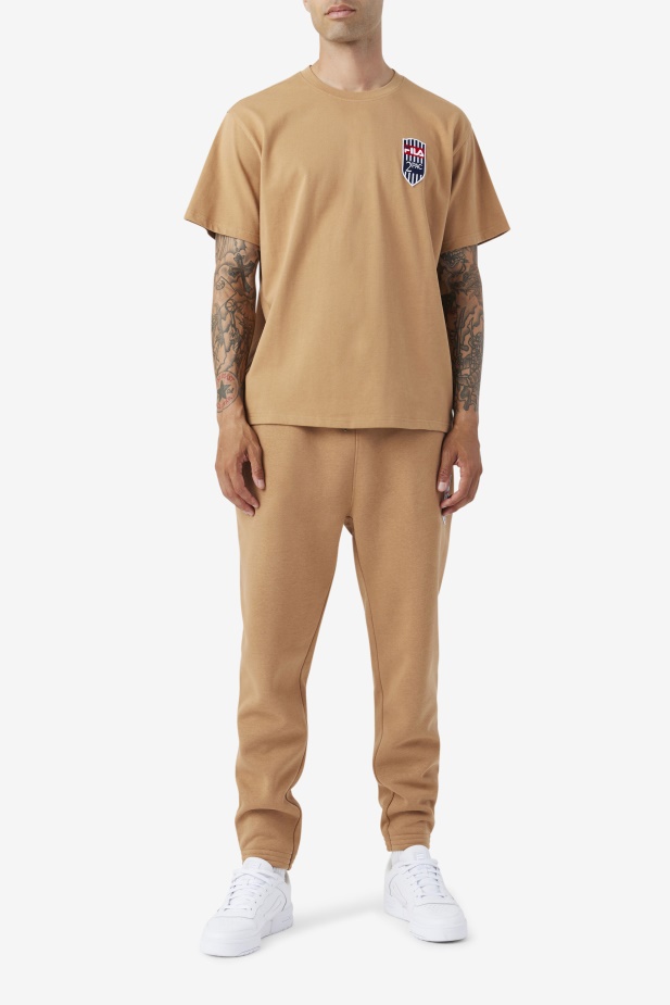 Fila 2pac Patch Tee Tabákově Hnědá