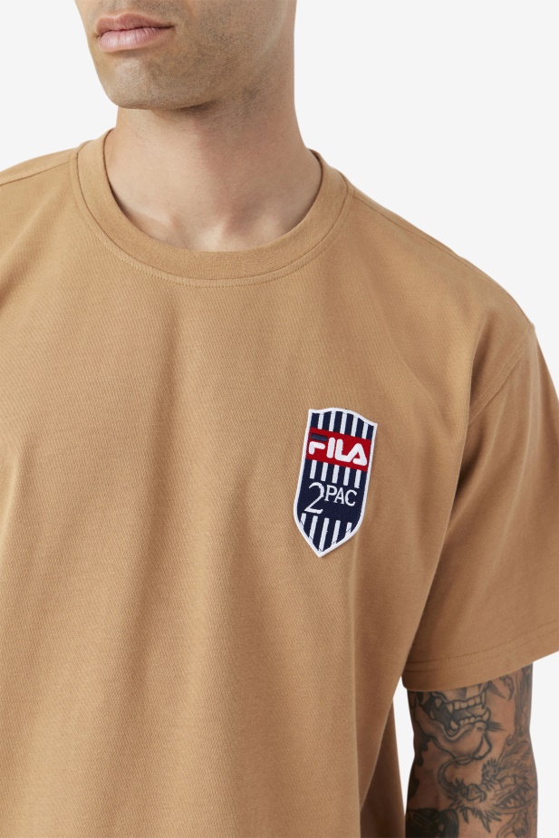 Fila 2pac Patch Tee Tabákově Hnědá