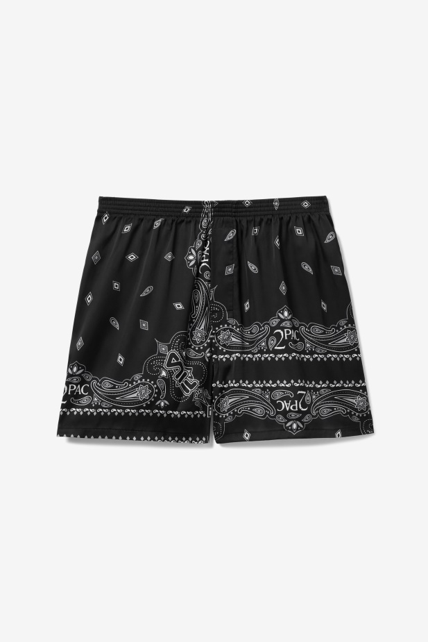 černo/bílé Boxerky S Potiskem Fila 2pac Bandana