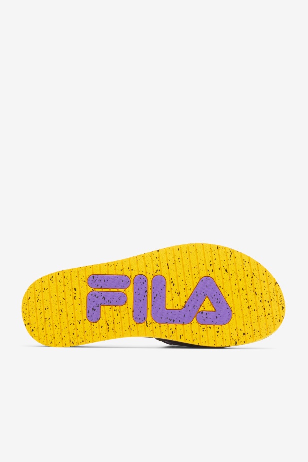 Pánská Lunární Skluzavka černá/zlatá/fialová Fila