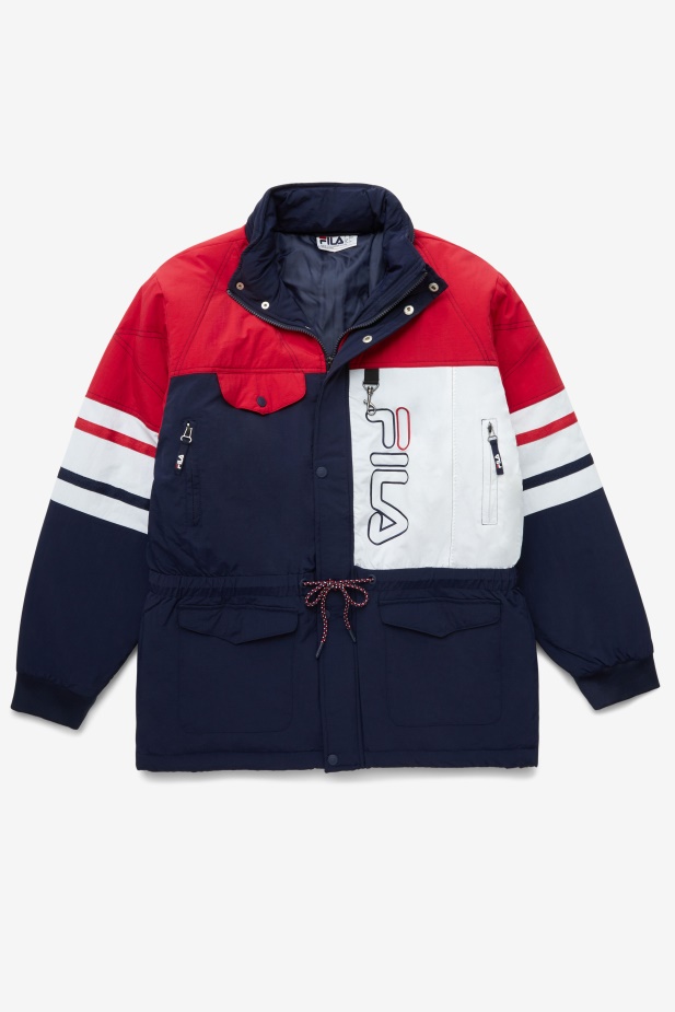 Peacoat/červená/bílá Bunda Fila Golia Parka