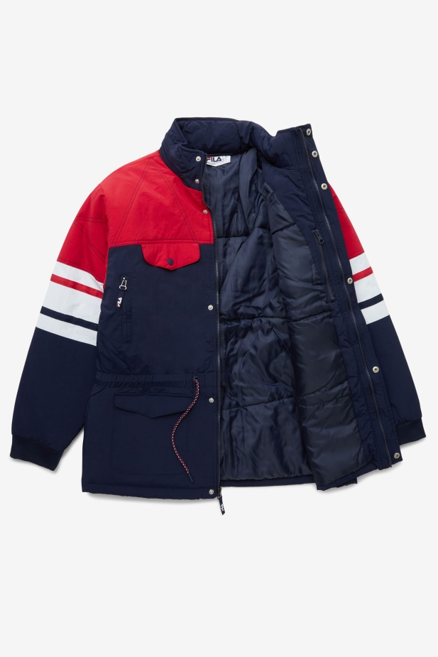 Peacoat/červená/bílá Bunda Fila Golia Parka
