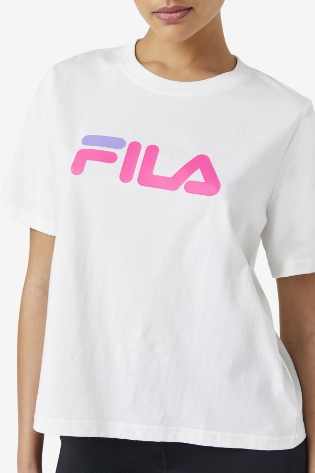 Miss Eagle Tee Bílá/růžová Záře/fialová Hebe Fila
