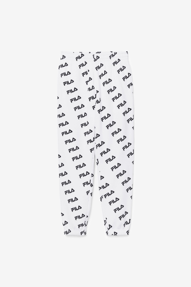 Bílo/černá Fila Diagonální Logo Jogger