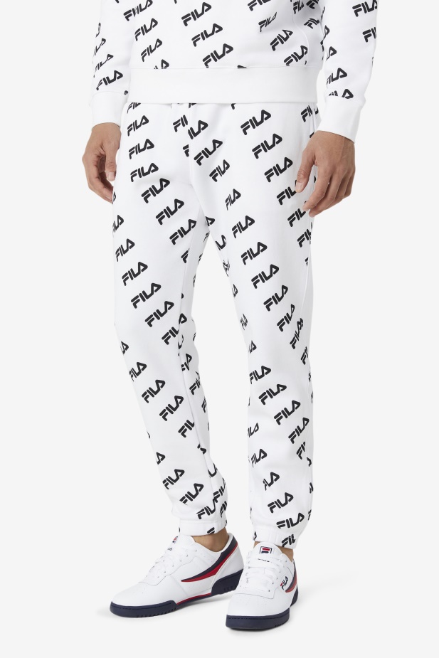 Bílo/černá Fila Diagonální Logo Jogger
