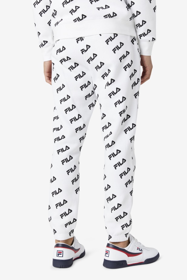 Bílo/černá Fila Diagonální Logo Jogger