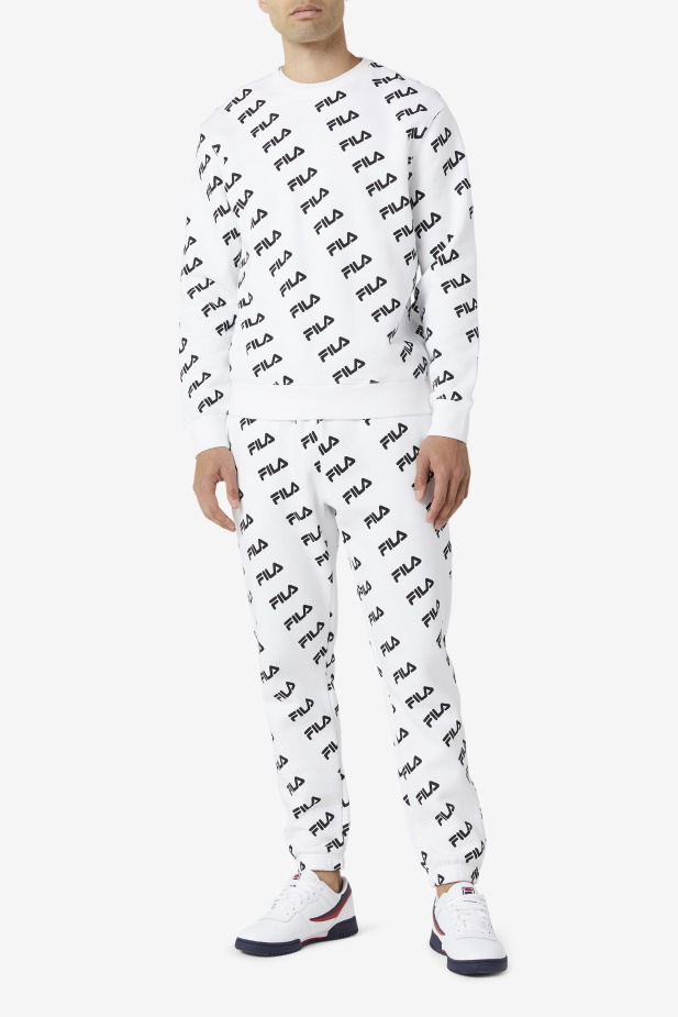 Bílo/černá Fila Diagonální Logo Jogger