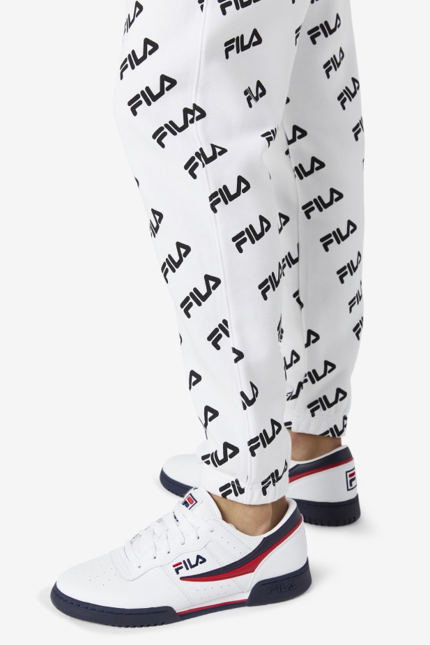Bílo/černá Fila Diagonální Logo Jogger