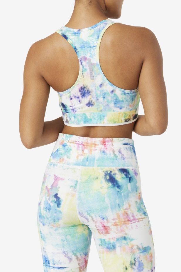 Fila Tie Dye/black/white Uplift Racerback Top Podprsenka