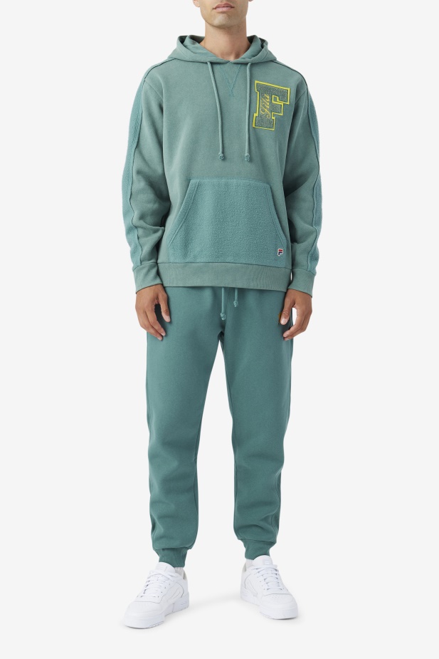 Fila Bryson Vintage Wash Mikina S Kapucí Modrý Smrk/mimóza