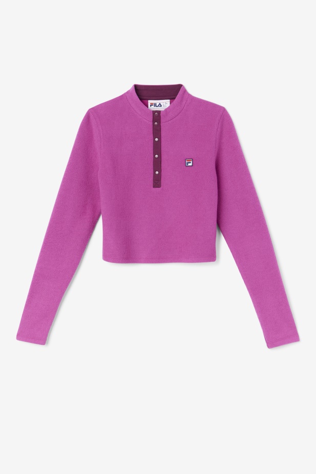 Josie Poloviční Zip Fila Rouge/potpourri
