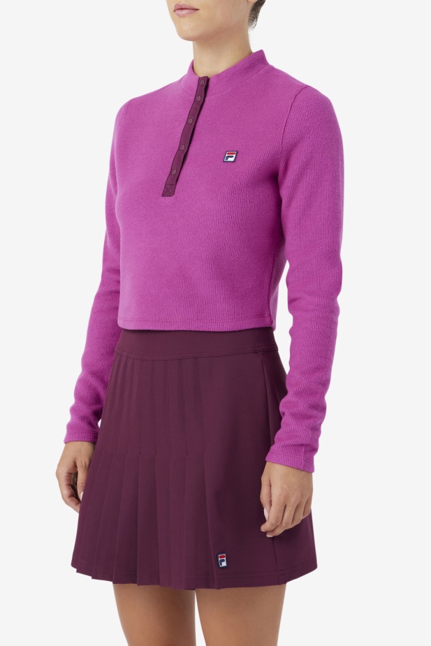 Josie Poloviční Zip Fila Rouge/potpourri