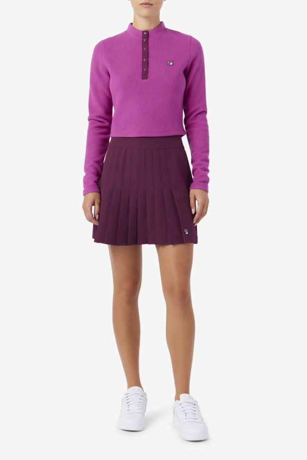 Josie Poloviční Zip Fila Rouge/potpourri