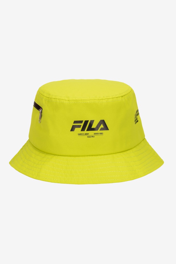 Limetkový úder Ripstop Bucket Hat Fila