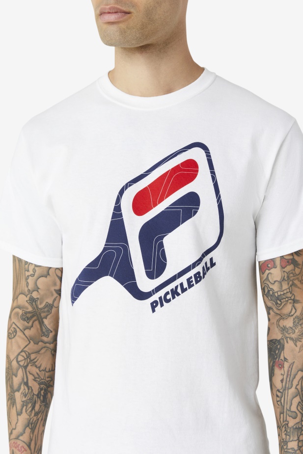 Fila Bílé Pikleballové Paddle Tričko