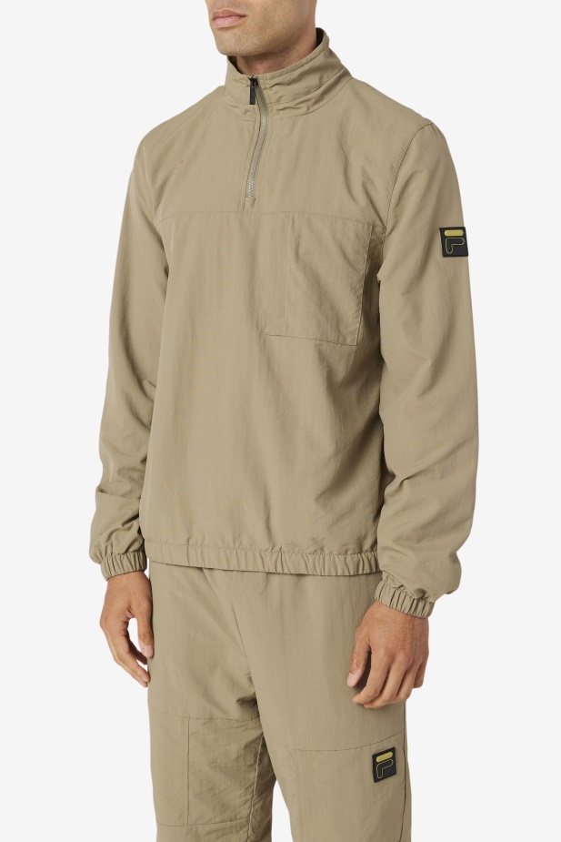 Fila Covert Zelená Magnus 1/4 Zipová Tepláková Bunda
