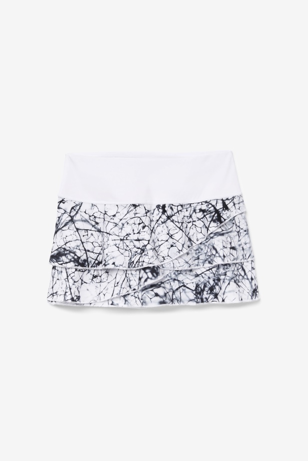 Mramorový Potisk/bílá Fila Pikleball Vrstvený Potisk Skort