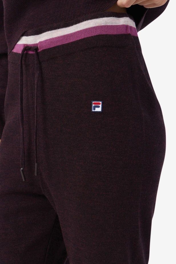 Fila Frankie Pletené Kalhoty Hroznové Víno/červená/potpourri