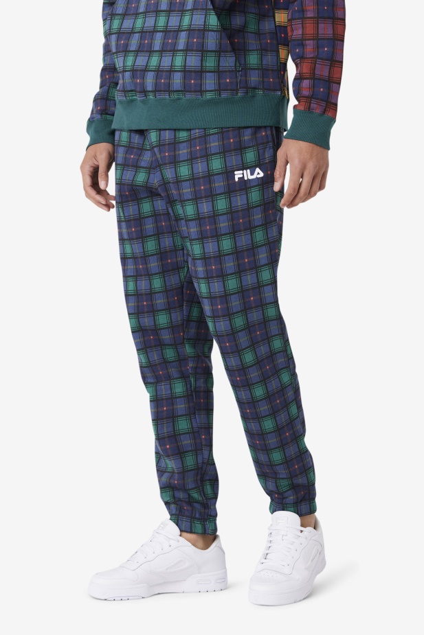 Fila Kolejní Kostkovaný Jogger červnová Chyba/rebarbora/námořnictvo