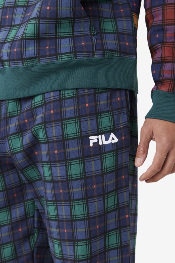 Fila Kolejní Kostkovaný Jogger červnová Chyba/rebarbora/námořnictvo