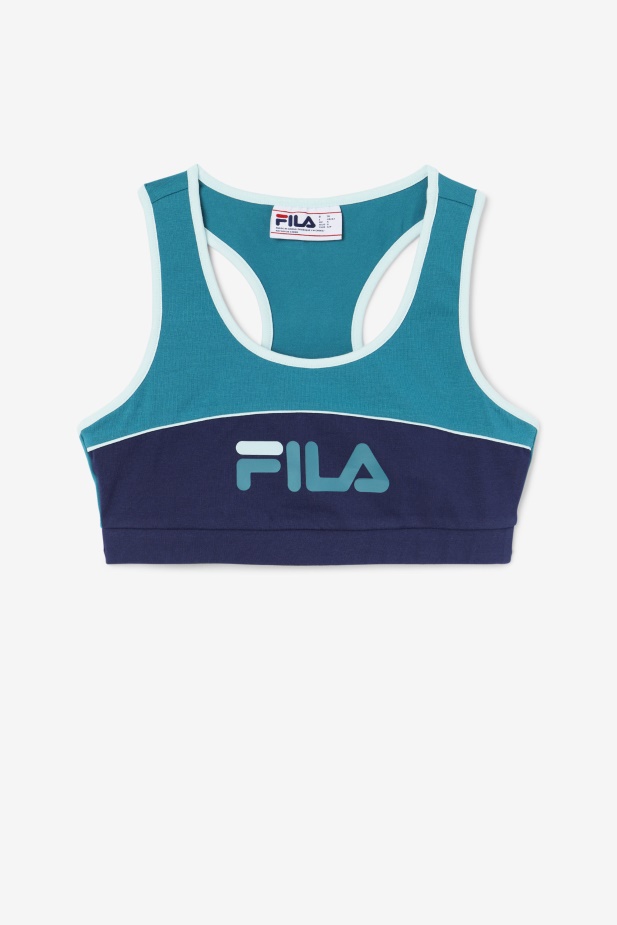 Hluboké Jezero/námořnictvo/ledová Aqua Kairi Podprsenka Top Fila