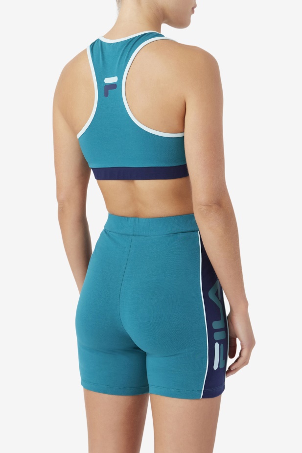 Hluboké Jezero/námořnictvo/ledová Aqua Kairi Podprsenka Top Fila