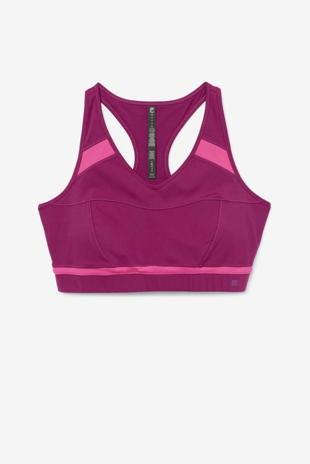 Purpurová Fialová/světle Růžová Sportovní Podprsenka Fila Uplift Racerback