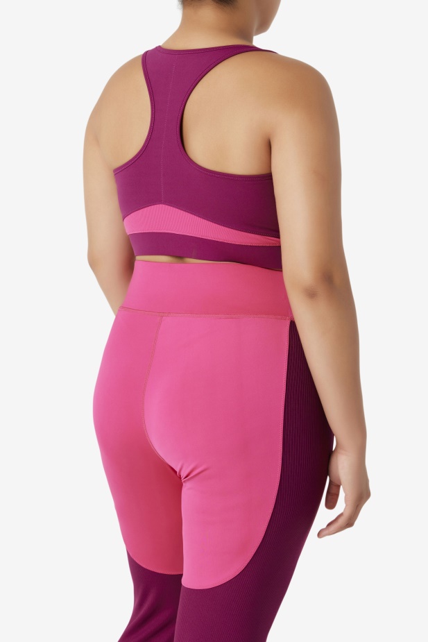 Purpurová Fialová/světle Růžová Sportovní Podprsenka Fila Uplift Racerback