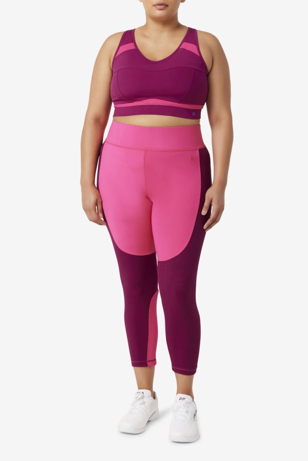 Purpurová Fialová/světle Růžová Sportovní Podprsenka Fila Uplift Racerback