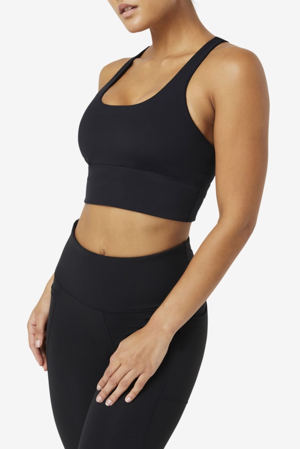 Fila černá Uplift Cross Back Top Podprsenka
