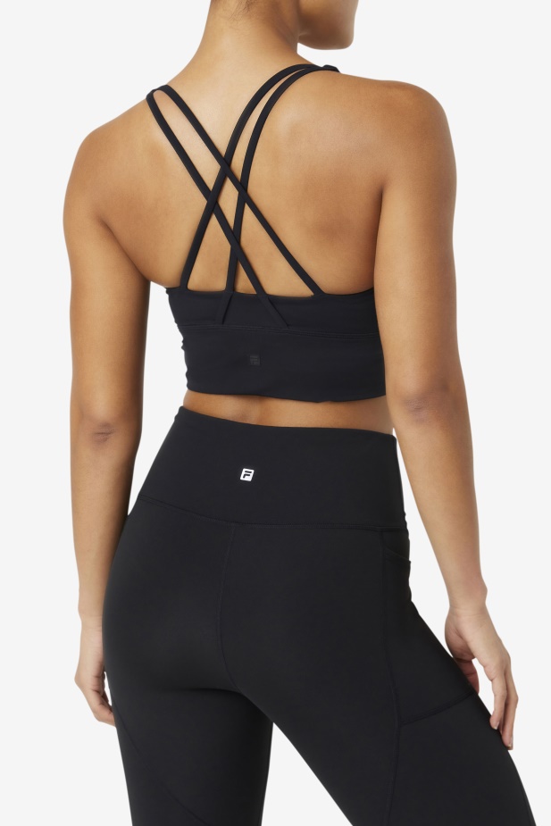 Fila černá Uplift Cross Back Top Podprsenka