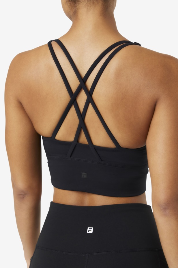 Fila černá Uplift Cross Back Top Podprsenka