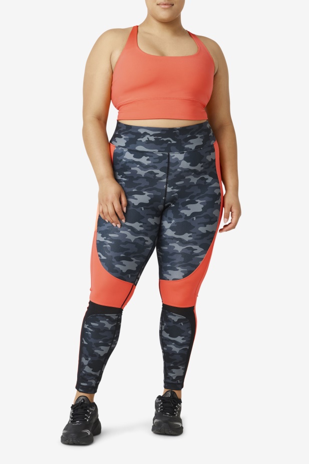 žhavý Korál Vztlak Cross Back Podprsenka Top Fila