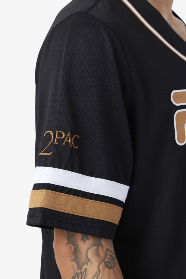 Baseballový Dres Black/tabacco Brown/white Fila 2pac