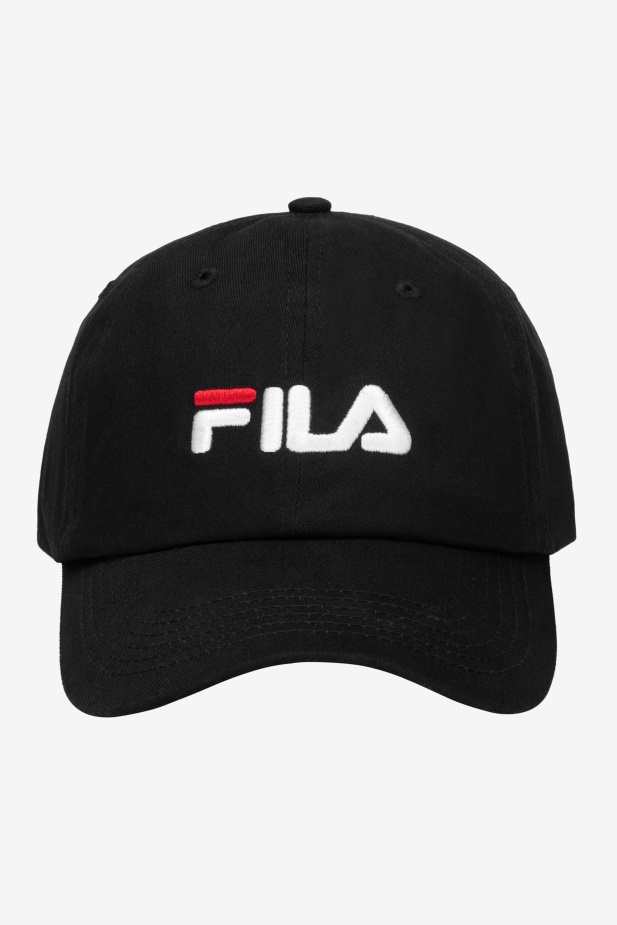 Vyšívané Logo Baseballová čepice Fila černá
