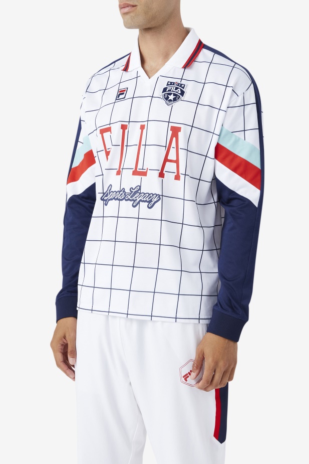 Brankářský Dres Fila Kay Bílá/kanálově Modrá/červená