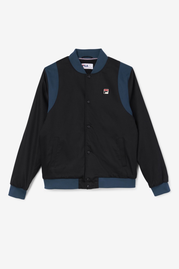 Black/teal Cree Bomber Fila