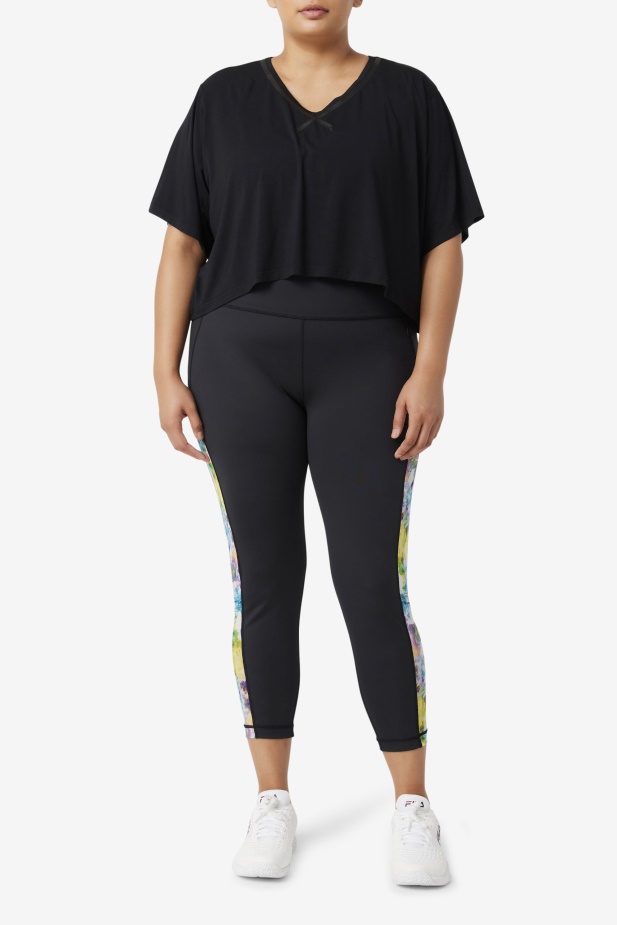 černý Fila Fi-lux Hi-low Crop Top